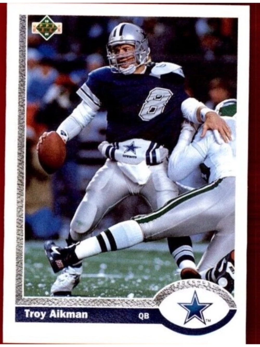 Troy Aikman 1991 Upperdeck Dallas Cowboys NFL Football Card